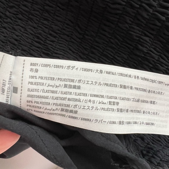 Abercrombie and fitch puff sleeve smocked back peasant blouse size S - Picture 7 of 7